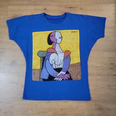 Vintage 90s Pablo Picasso Abstract Art Top - image 1
