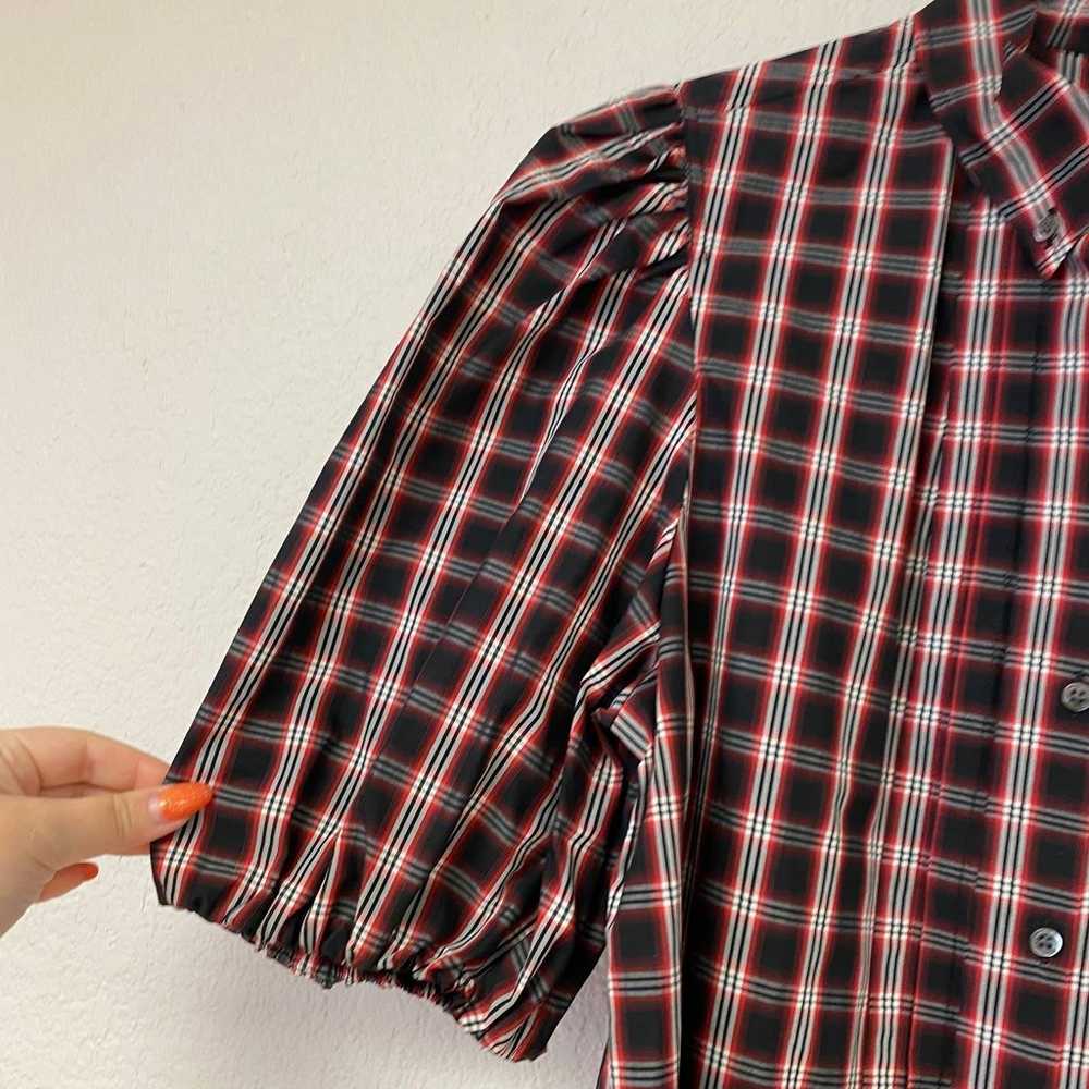 Etoile Isabel Marant Orem Plaid Puff Sleeve Shirt… - image 3