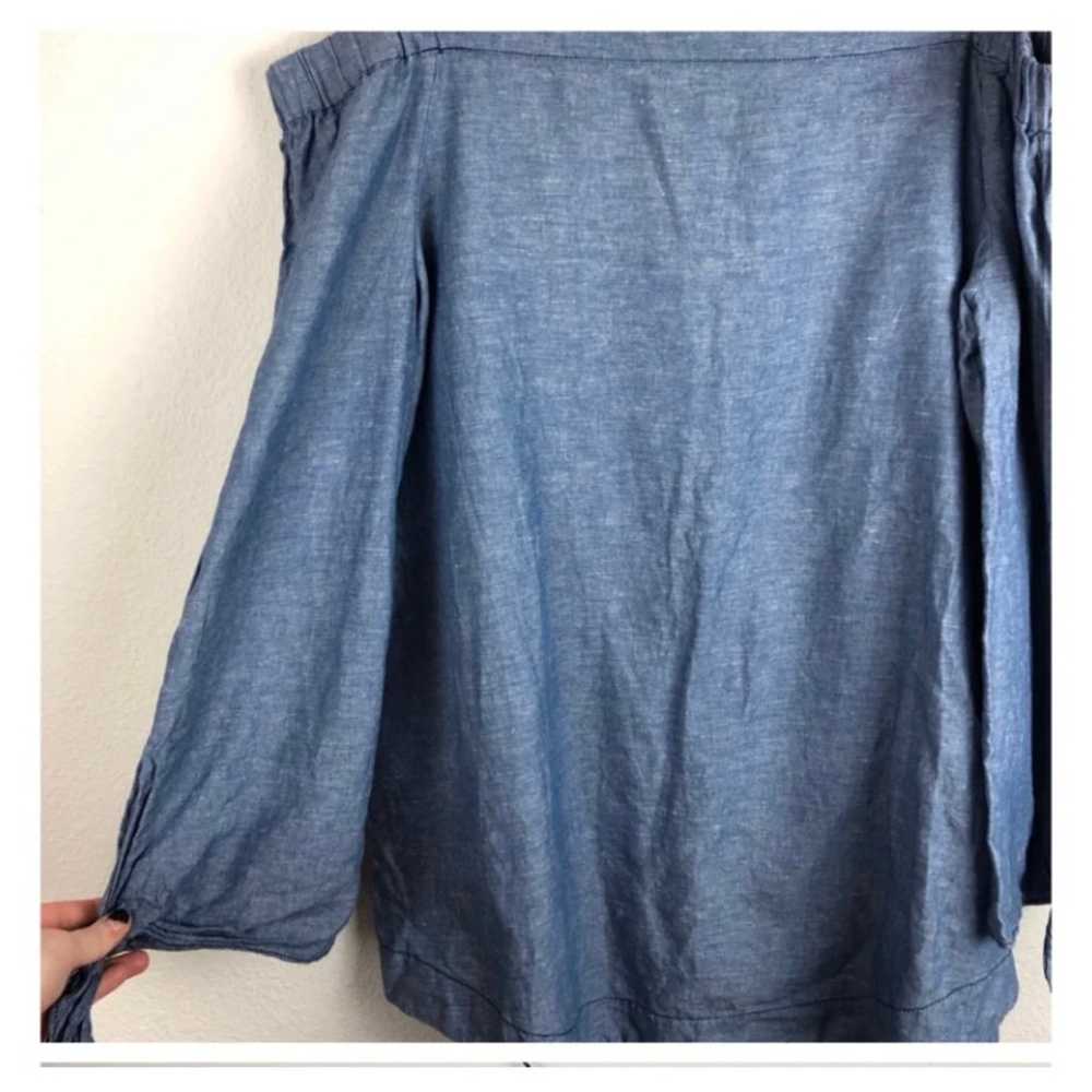 FREE PEOPLE CHAMBRAY TOP LARGE - image 7