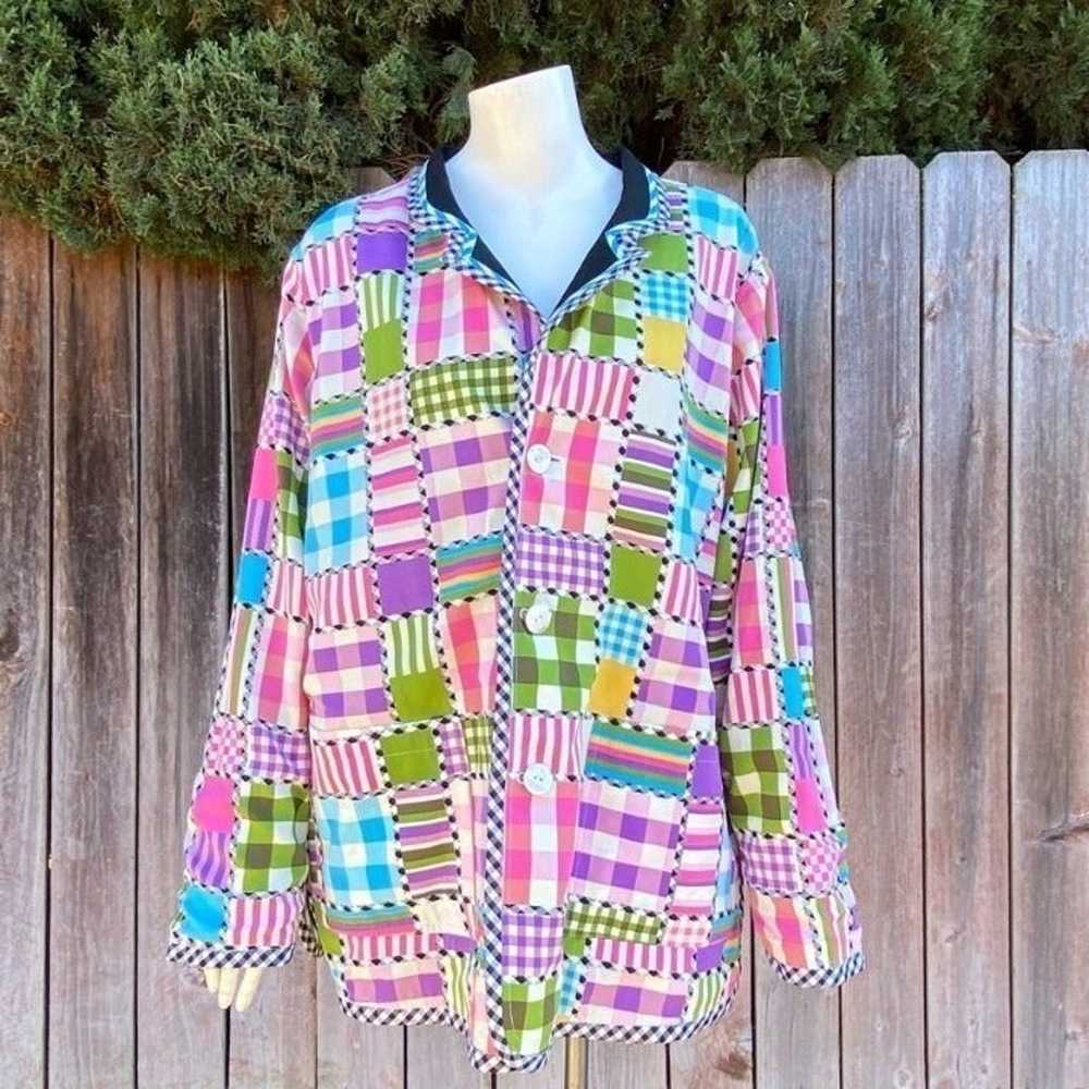 Reversible Koos of Course! Vintage Colorful Plaid… - image 1
