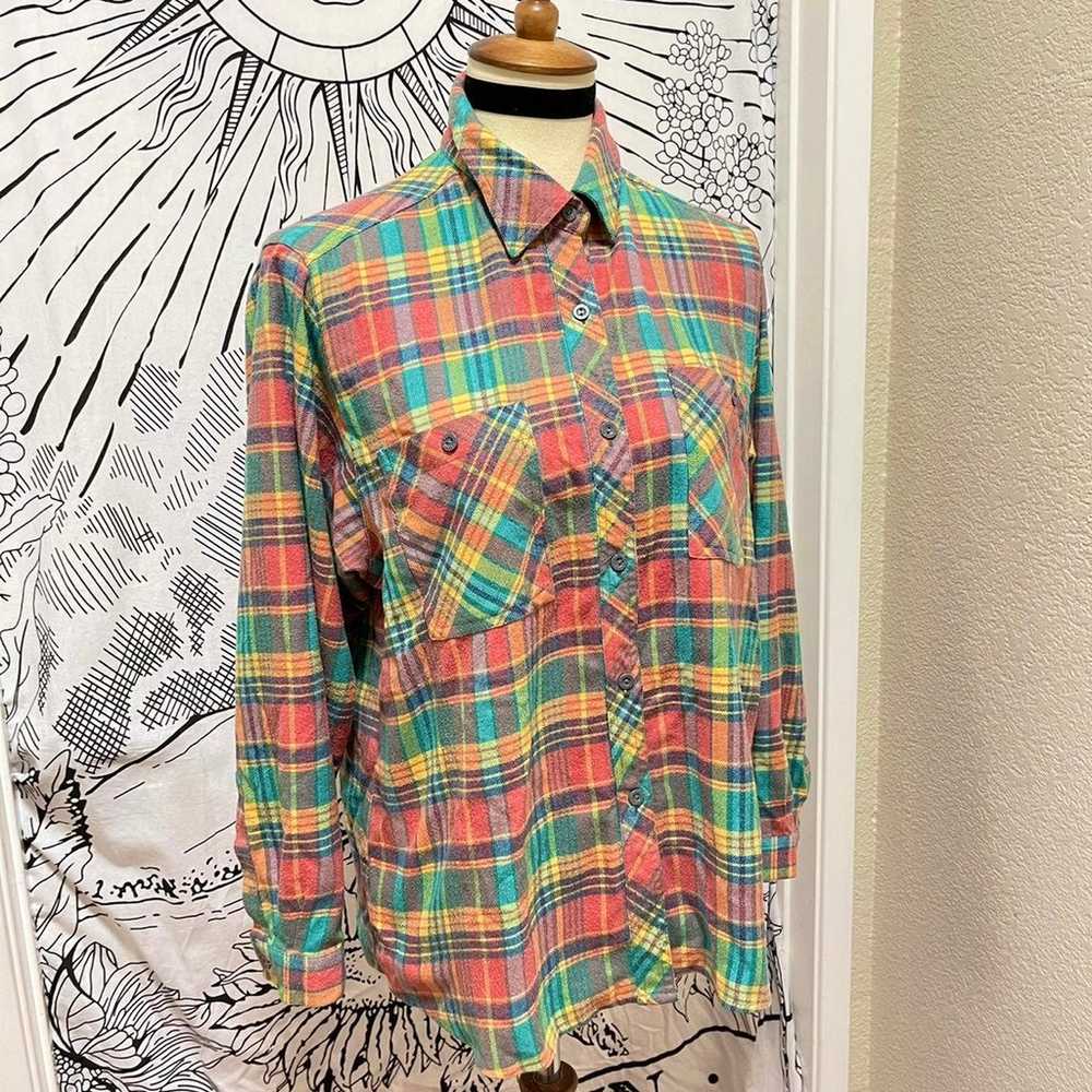 Amazing plaid Angora shirt - image 4