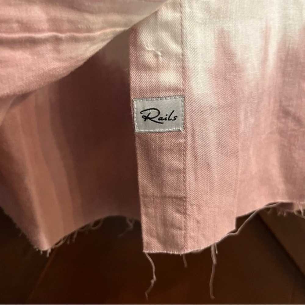 Rails Ingrid Button Front Shirt Raw Hem Tie Dye - image 11