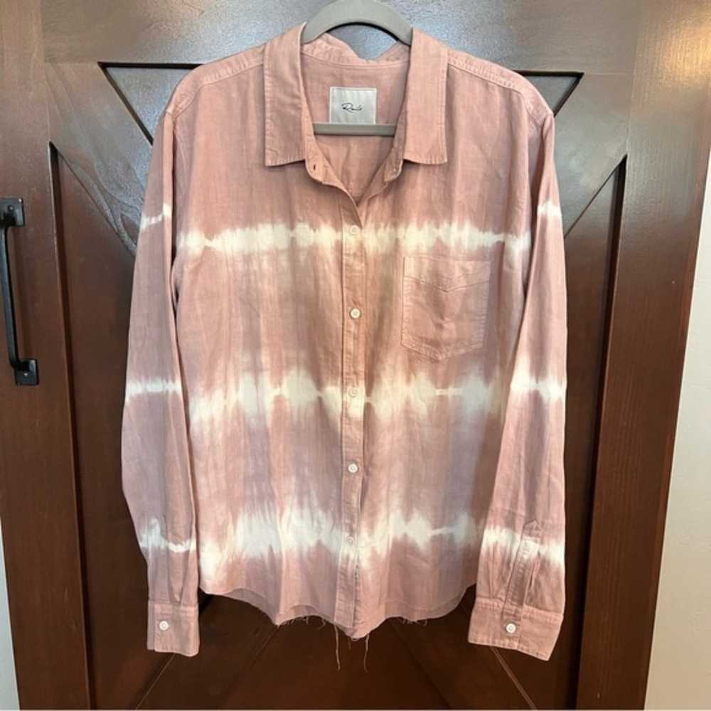 Rails Ingrid Button Front Shirt Raw Hem Tie Dye - image 5