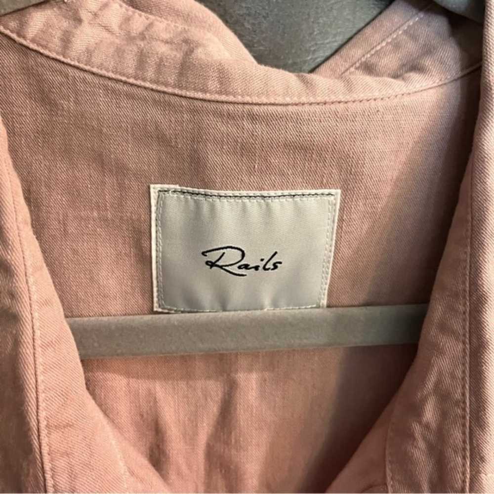 Rails Ingrid Button Front Shirt Raw Hem Tie Dye - image 7