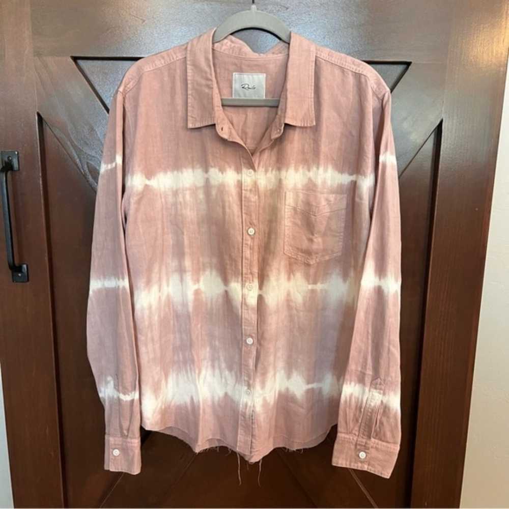 Rails Ingrid Button Front Shirt Raw Hem Tie Dye - image 8