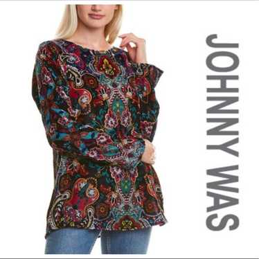 Johnny Was Frye raglan velvet top