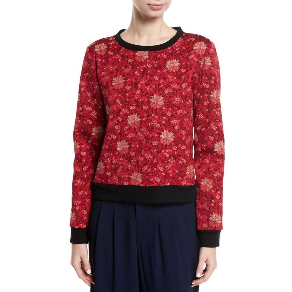 Alice + Olivia Long Sleeve Crew Neck Pullover Top - image 1