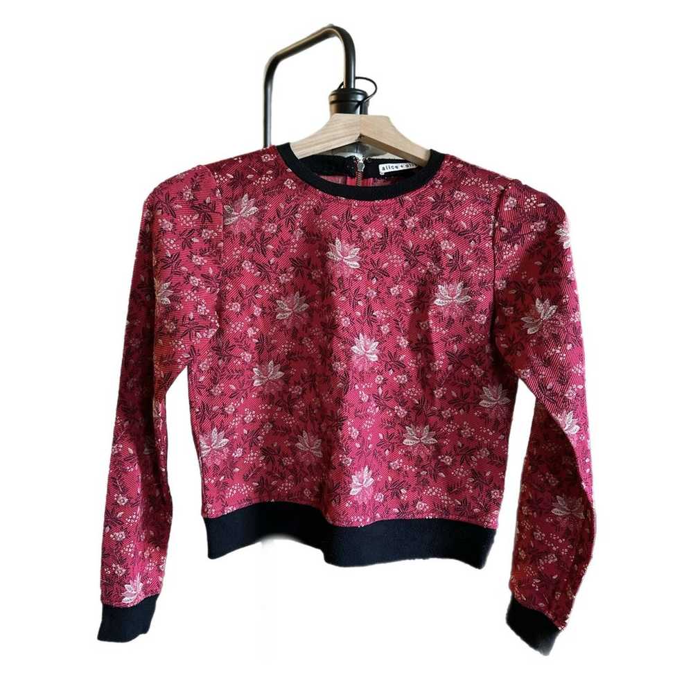 Alice + Olivia Long Sleeve Crew Neck Pullover Top - image 3
