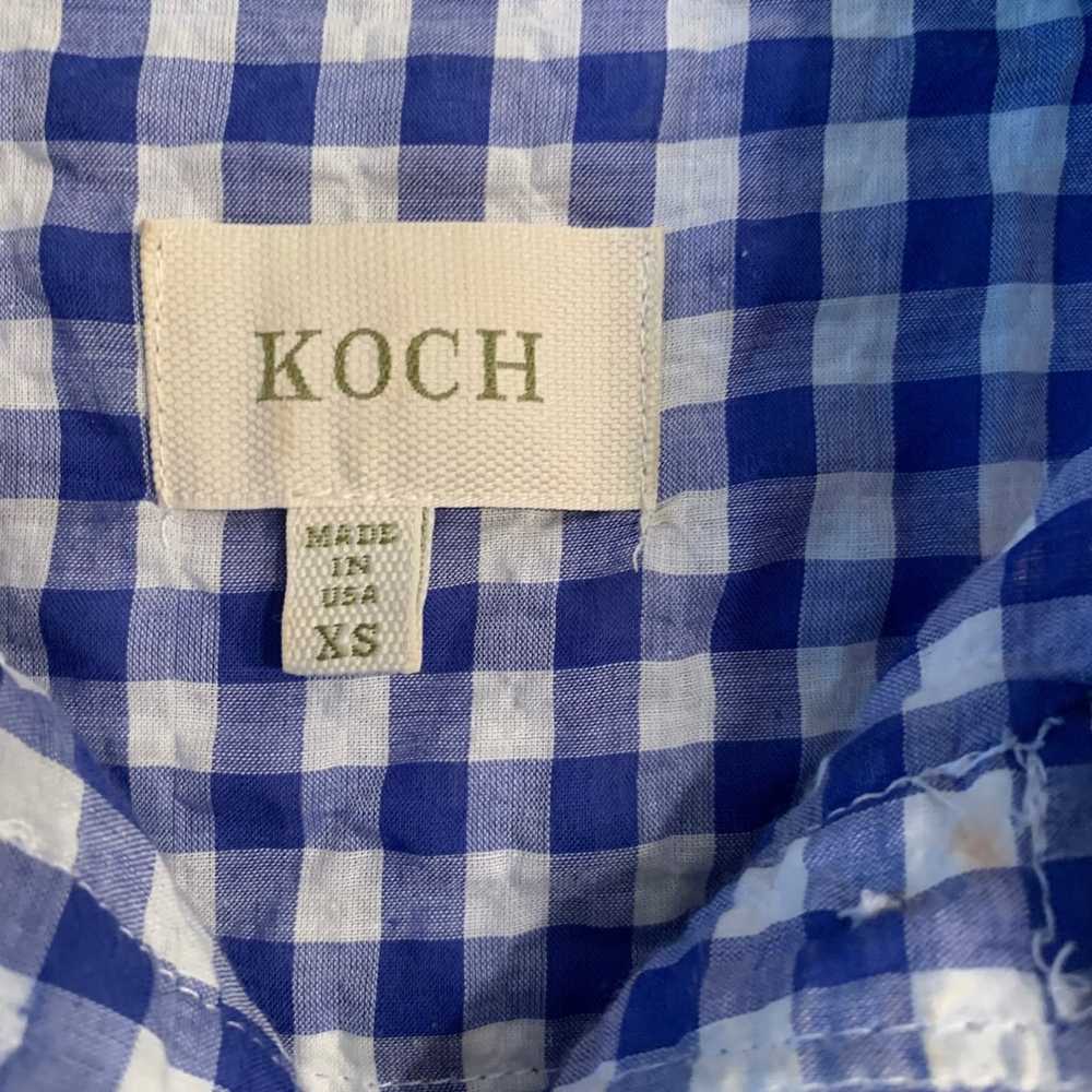 Koch Aspen Top Gingham Anchor Sequin Pearl Button… - image 7