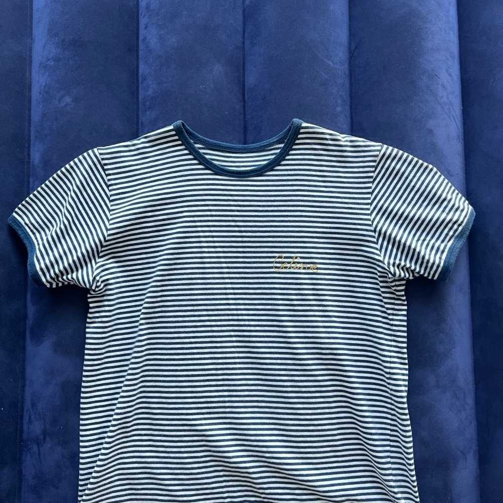 CELINE EMBROIDERED T-SHIRT IN STRIPED COTTON - image 1
