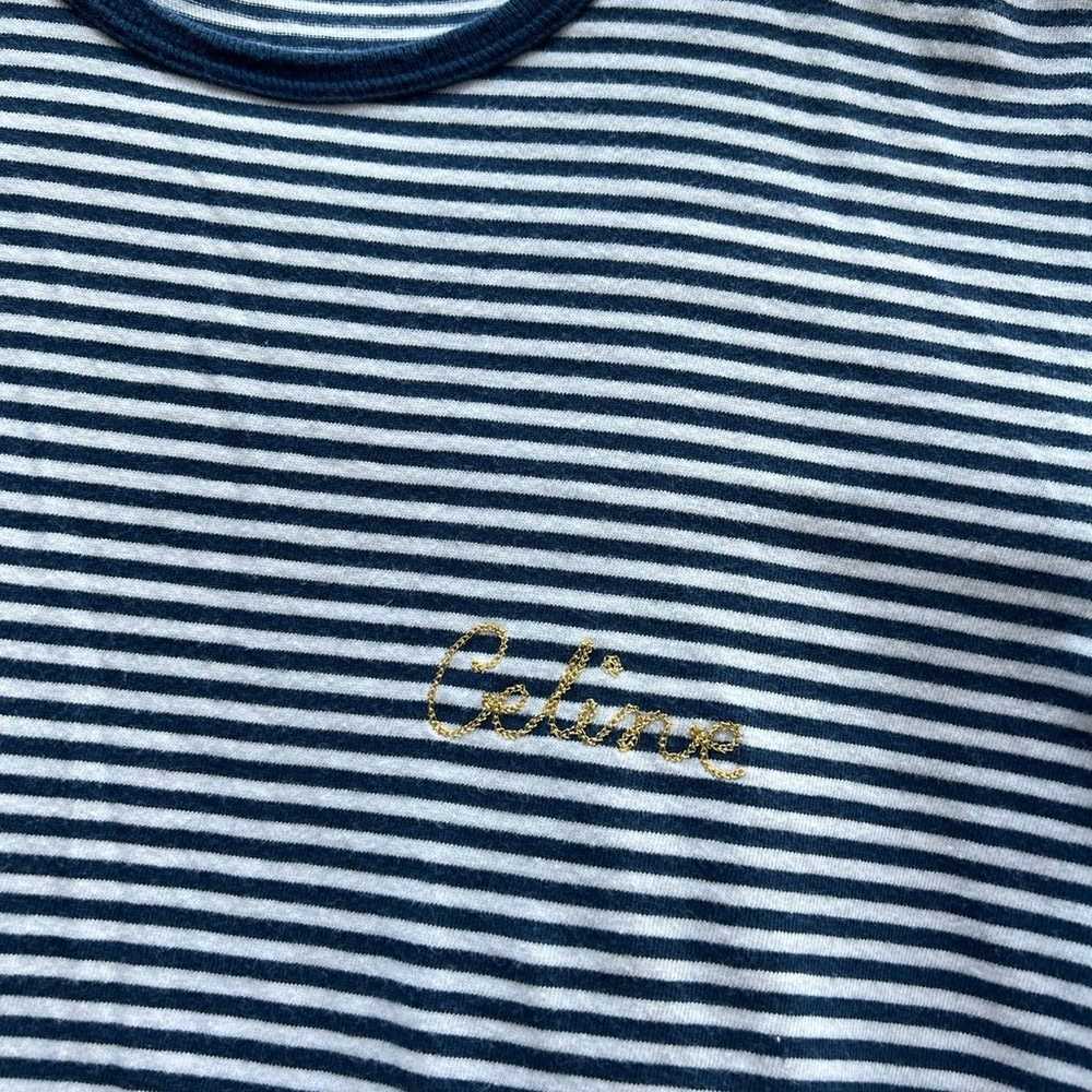 CELINE EMBROIDERED T-SHIRT IN STRIPED COTTON - image 2