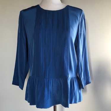 Tibi Silk Peplum Top - sz 4 - image 1