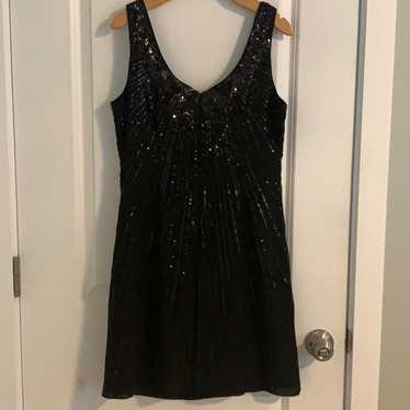 Black Sequin Sleeveless Dress