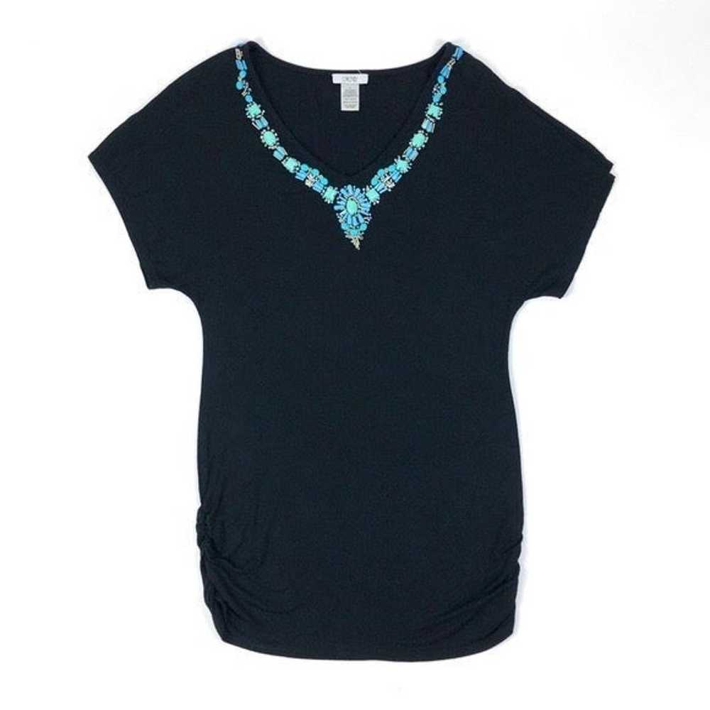 Cache Turquoise Beaded Top - image 2