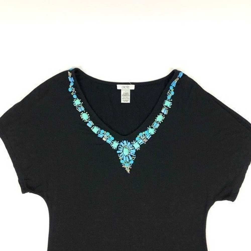Cache Turquoise Beaded Top - image 4