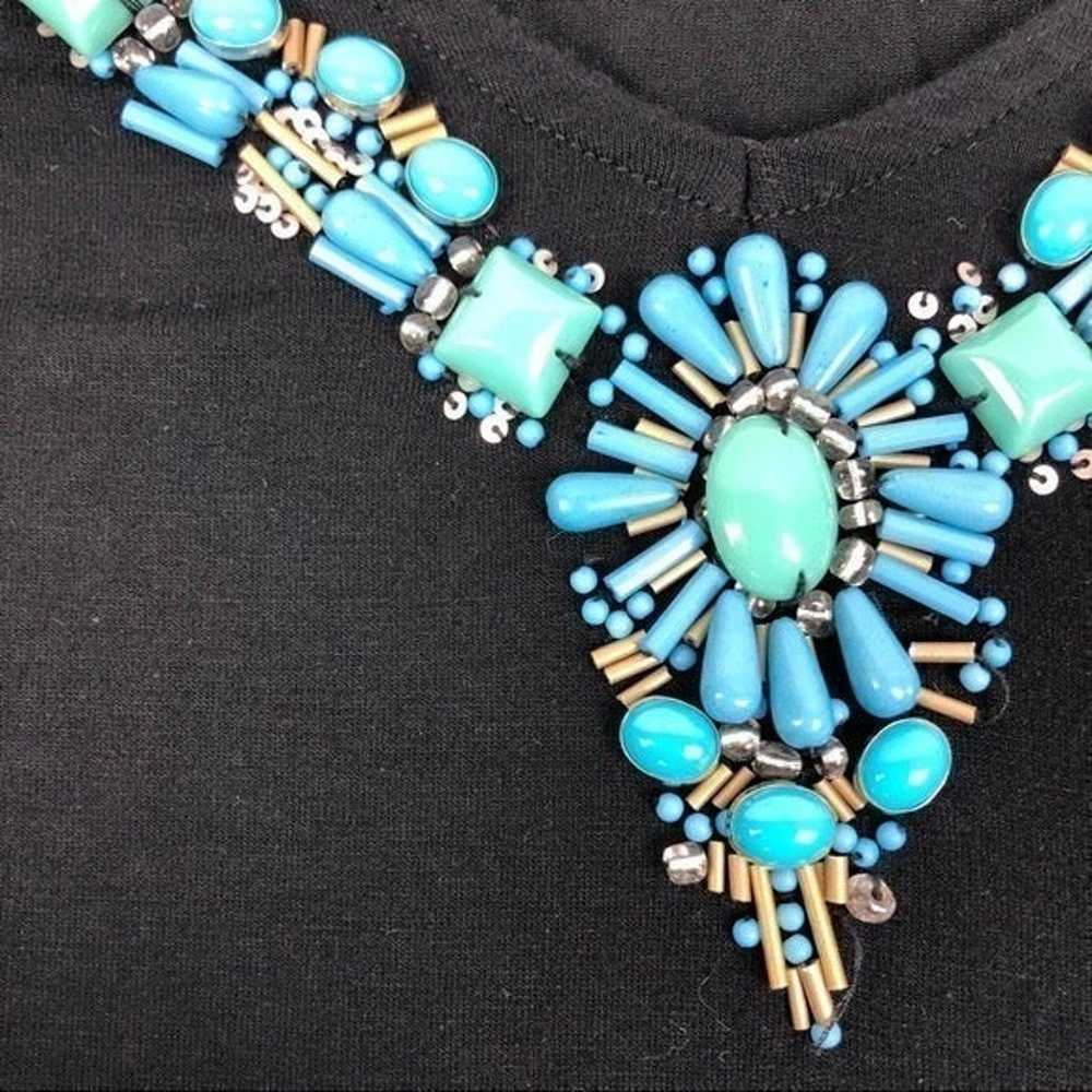 Cache Turquoise Beaded Top - image 5