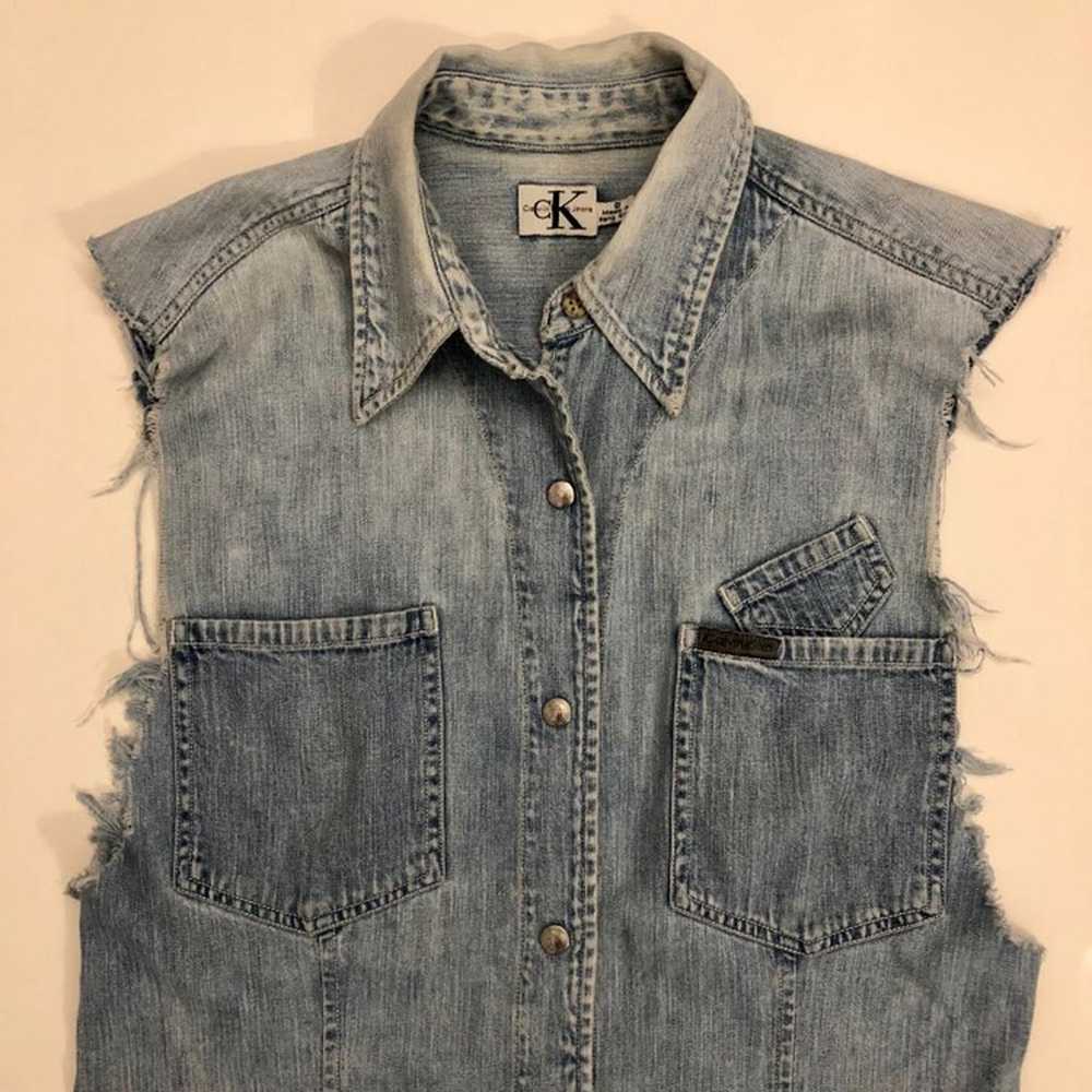 Vintage Calvin Klein Denim Jean Button - image 1