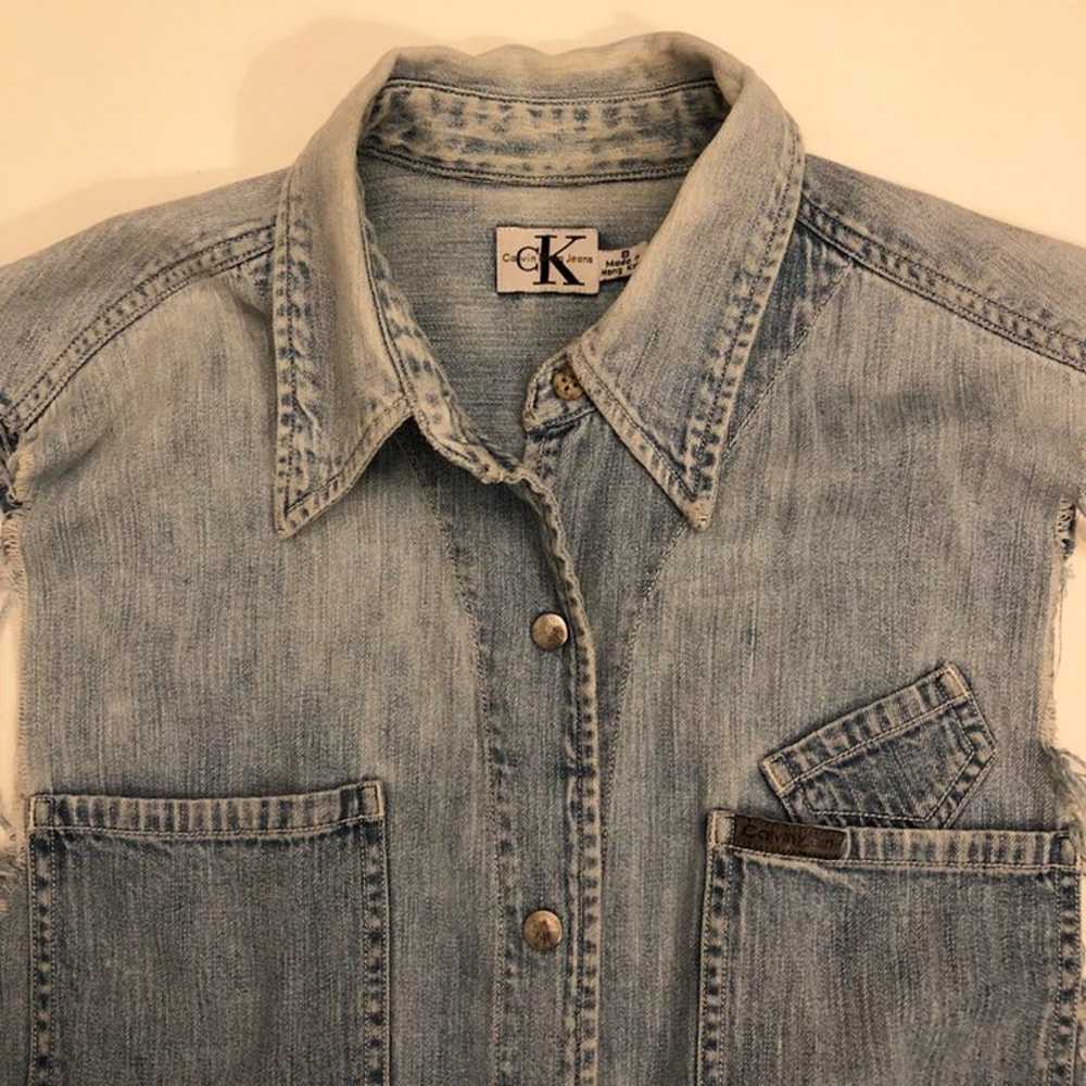 Vintage Calvin Klein Denim Jean Button - image 7