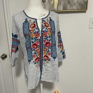 Johnny Was Dani Embroidered Blouse