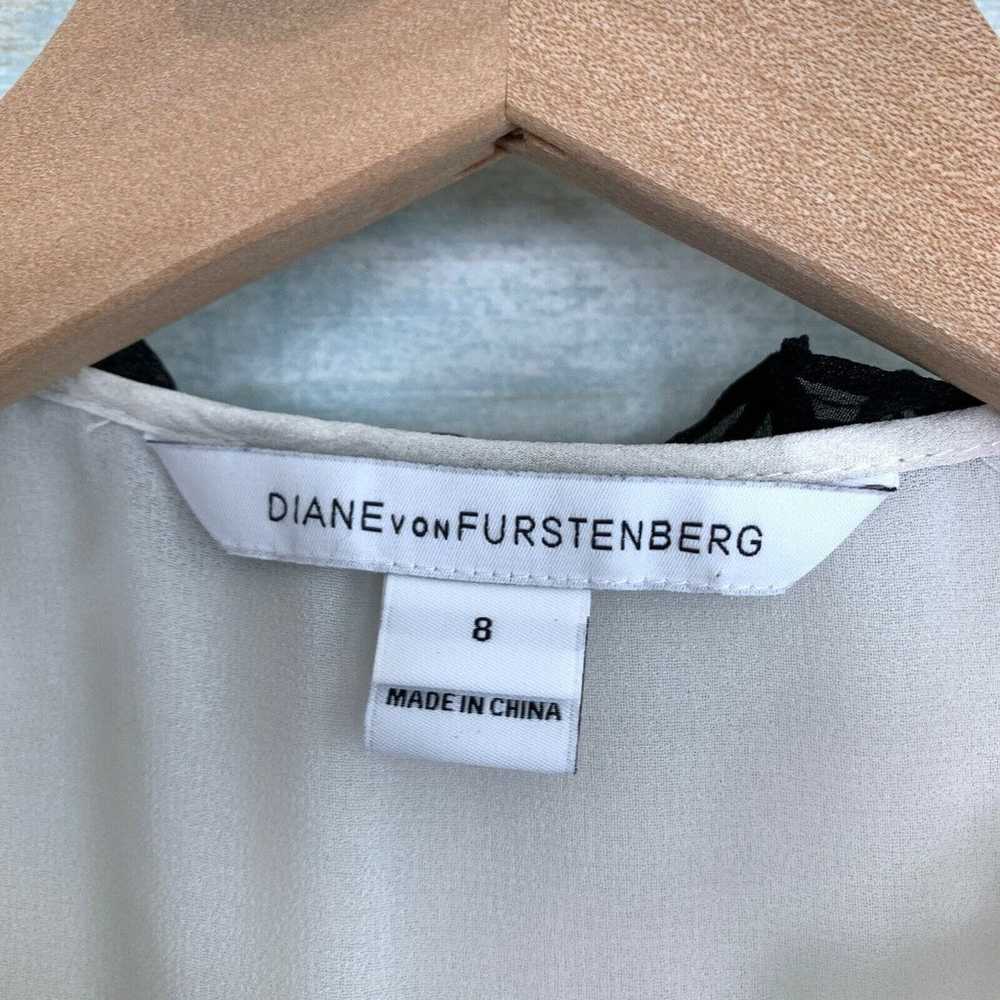Diane Von Furstenberg Betsy Silk Tuxedo Blouse Bl… - image 6