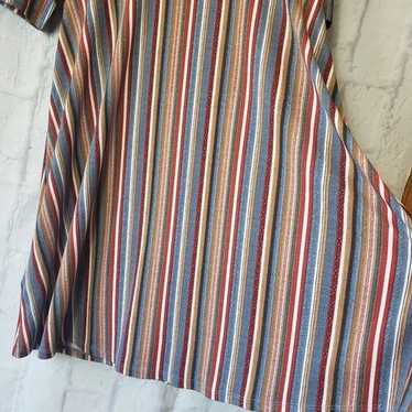 Striped Short-sleeve A-line Mini Dress