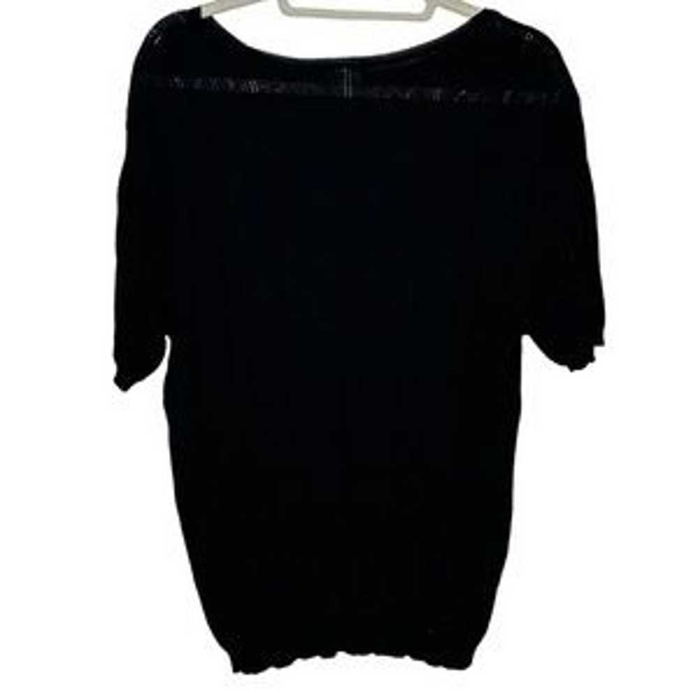 Gianni Versace Black Lace Blouse Size Large - image 2