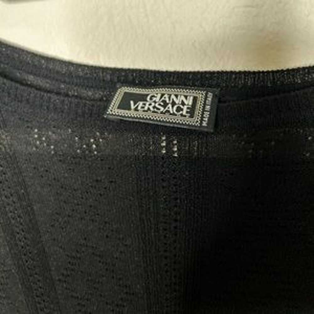 Gianni Versace Black Lace Blouse Size Large - image 3