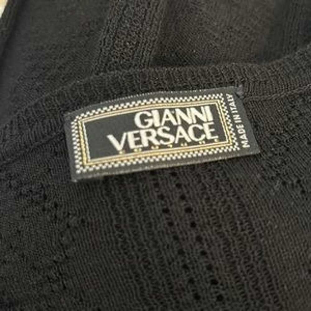 Gianni Versace Black Lace Blouse Size Large - image 5