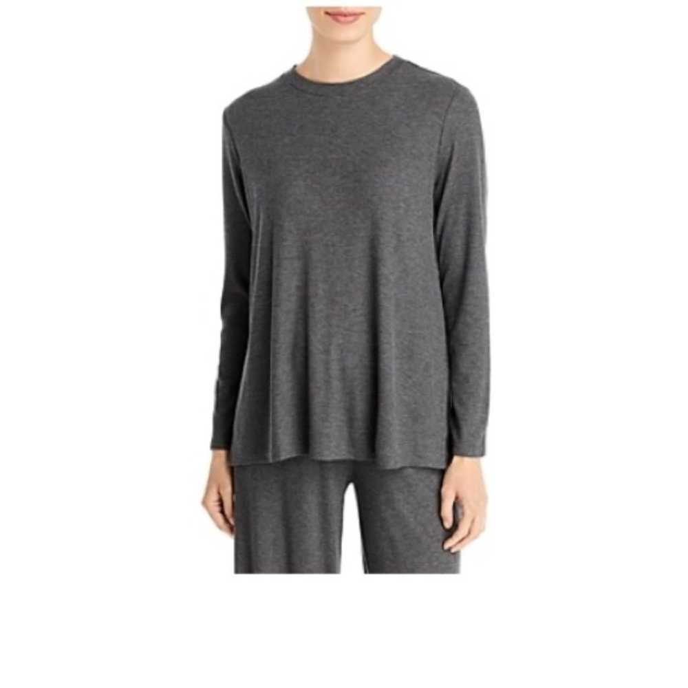 Eileen Fisher Size L Raglan Crewneck Shirt Tunic … - image 2