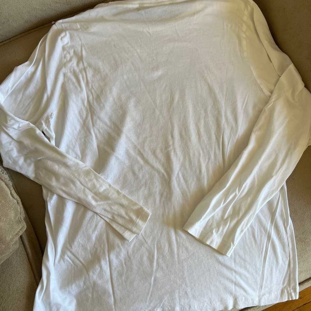 etro white long sleeve tee sun print size L 100% … - image 5