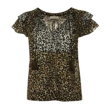Ulla Johnson Elm Blouse Army Leopard 0 Cotton - image 1
