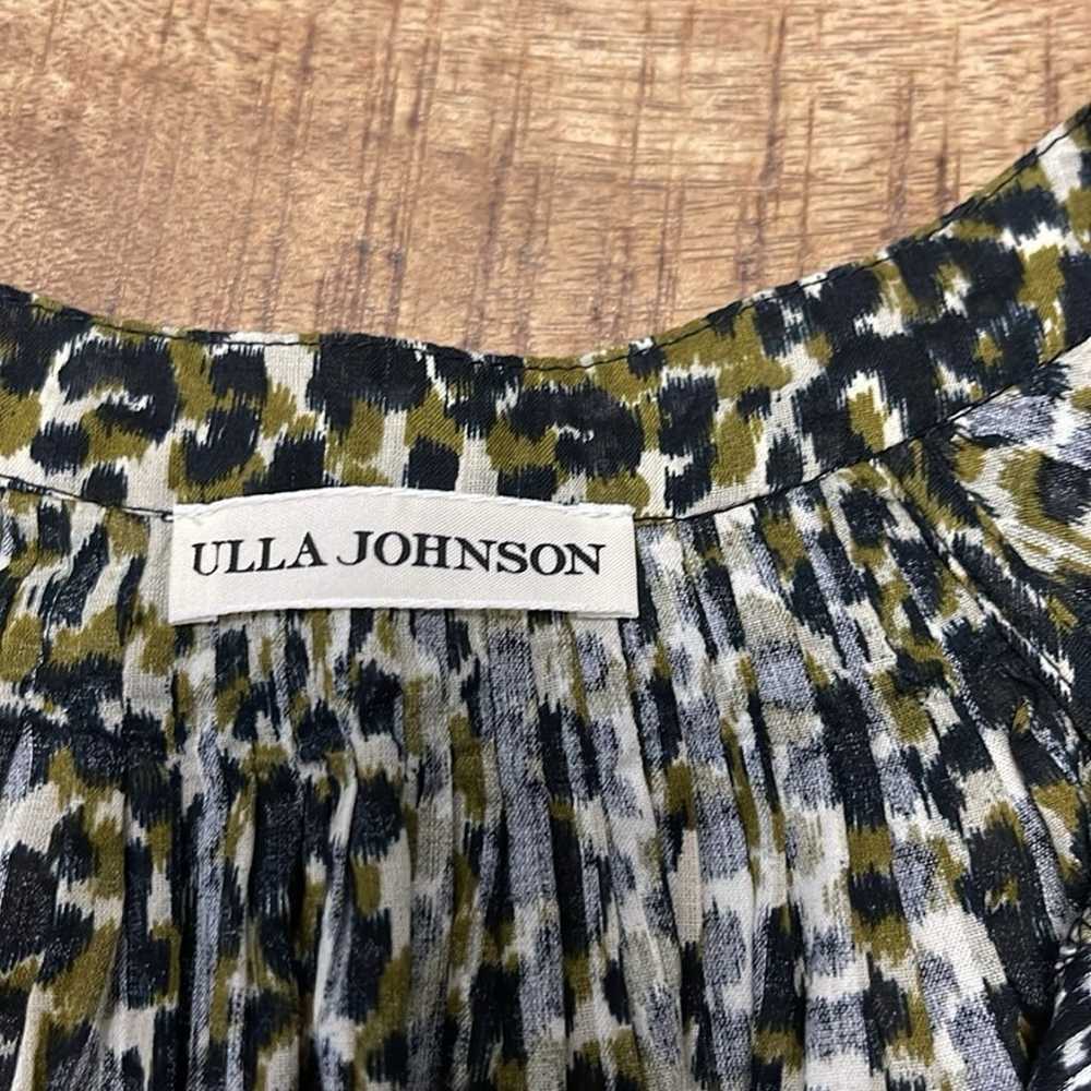 Ulla Johnson Elm Blouse Army Leopard 0 Cotton - image 6