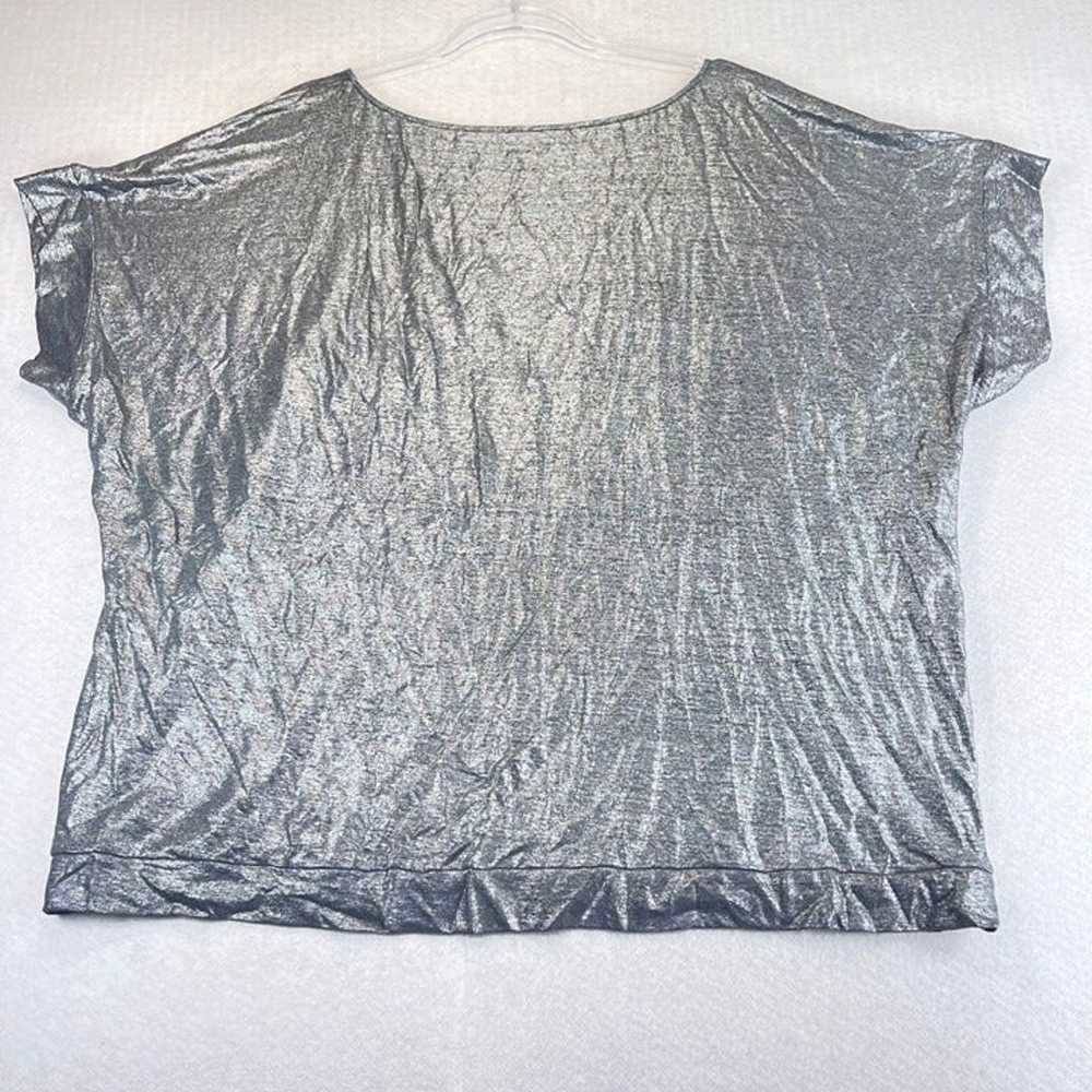 NWOT EILEEN FISHER Womens 2X Plue Linen Metallic … - image 10