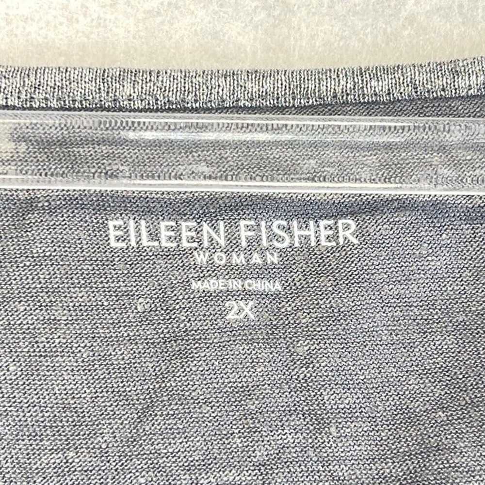 NWOT EILEEN FISHER Womens 2X Plue Linen Metallic … - image 8