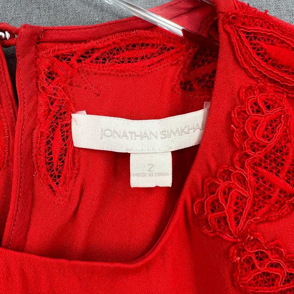JONATHAN SIMKHAI Shirt Womens 2 Red Sleeveless La… - image 10