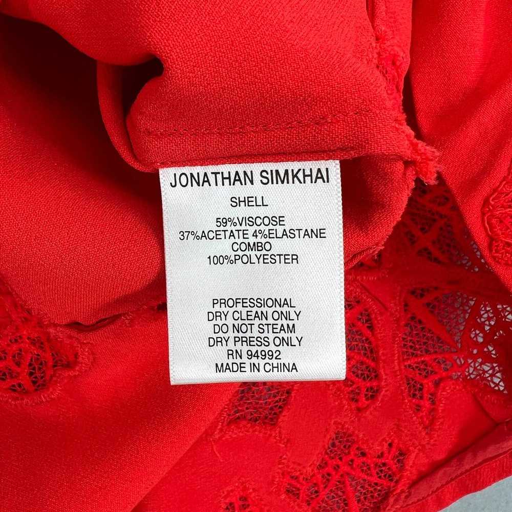 JONATHAN SIMKHAI Shirt Womens 2 Red Sleeveless La… - image 11