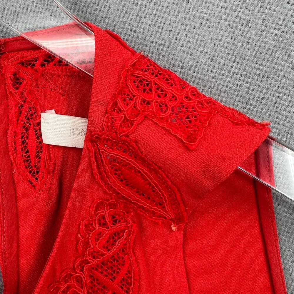 JONATHAN SIMKHAI Shirt Womens 2 Red Sleeveless La… - image 12