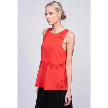 JONATHAN SIMKHAI Shirt Womens 2 Red Sleeveless La… - image 1
