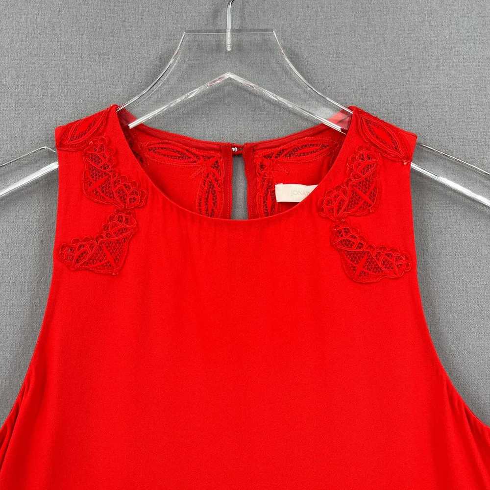 JONATHAN SIMKHAI Shirt Womens 2 Red Sleeveless La… - image 6