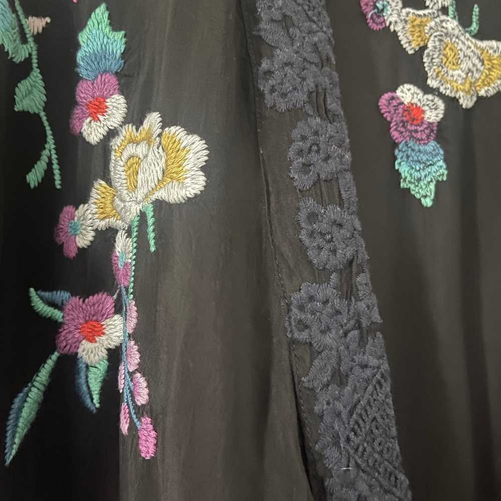 Johnny Was Black Embroidered Kimono - image 4