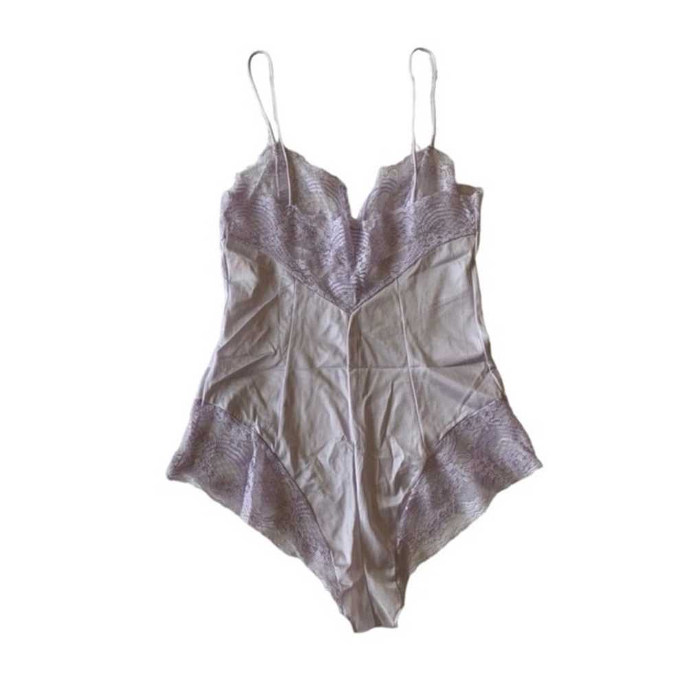 Vintage 70s Lilac Teddy Lingerie Bodysuit - image 2