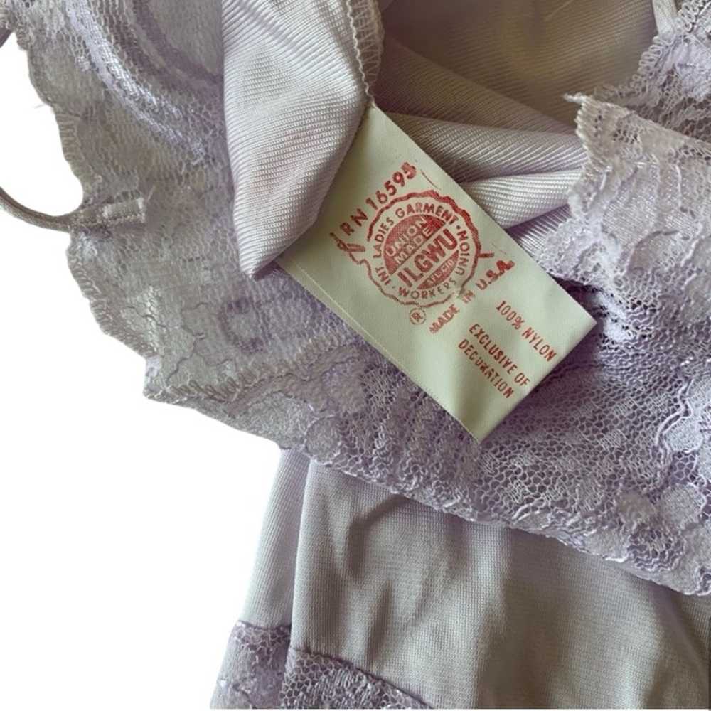 Vintage 70s Lilac Teddy Lingerie Bodysuit - image 7