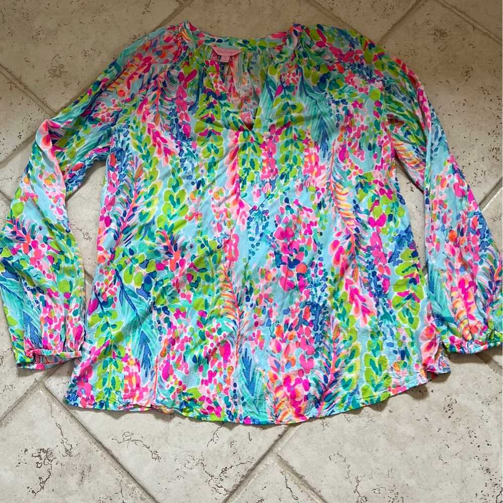 Lilly Pulitzer Catch the Wave Martinique Top - image 1
