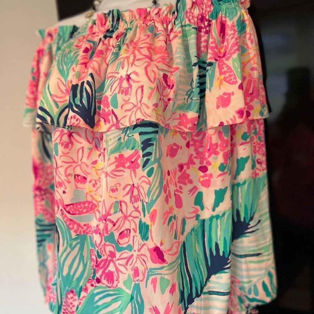 Lilly Pulitzer  off the shoulder  floral  blouse … - image 9