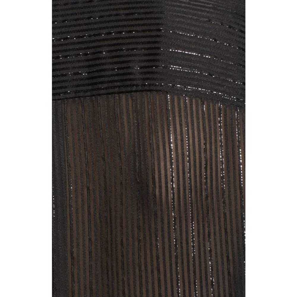 IRO Knox Metallic Stripe Silk Blouse/ Tunic, Blac… - image 3