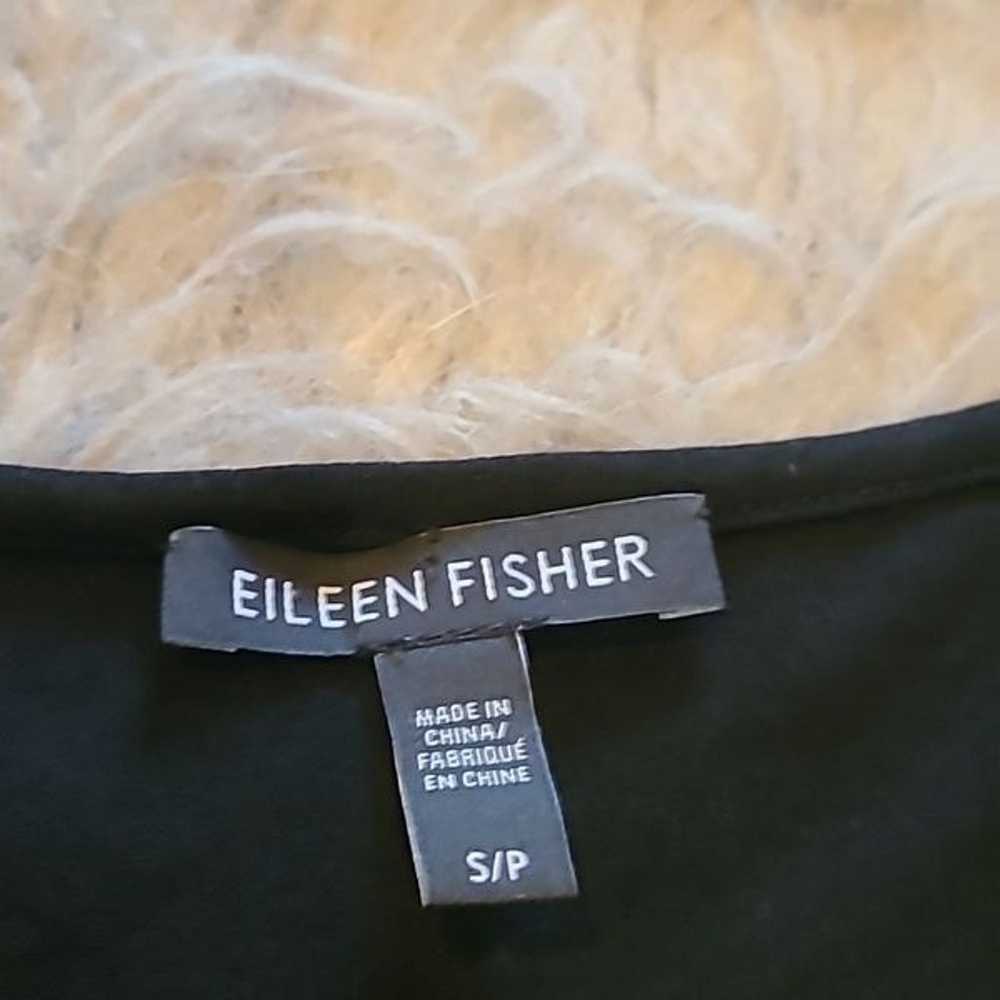 Eileen fisher womens black silk long flowy tank t… - image 2