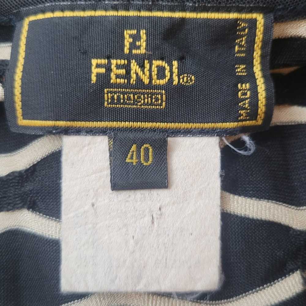 Vintage 90s Fendi Maglia Short Sleeve Top Size 40… - image 4
