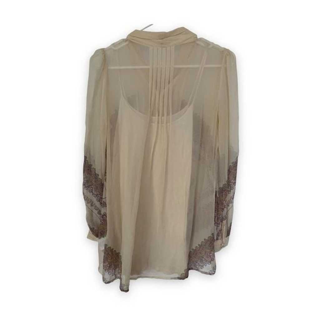Joie Sheer Blouse, bow tie - image 2
