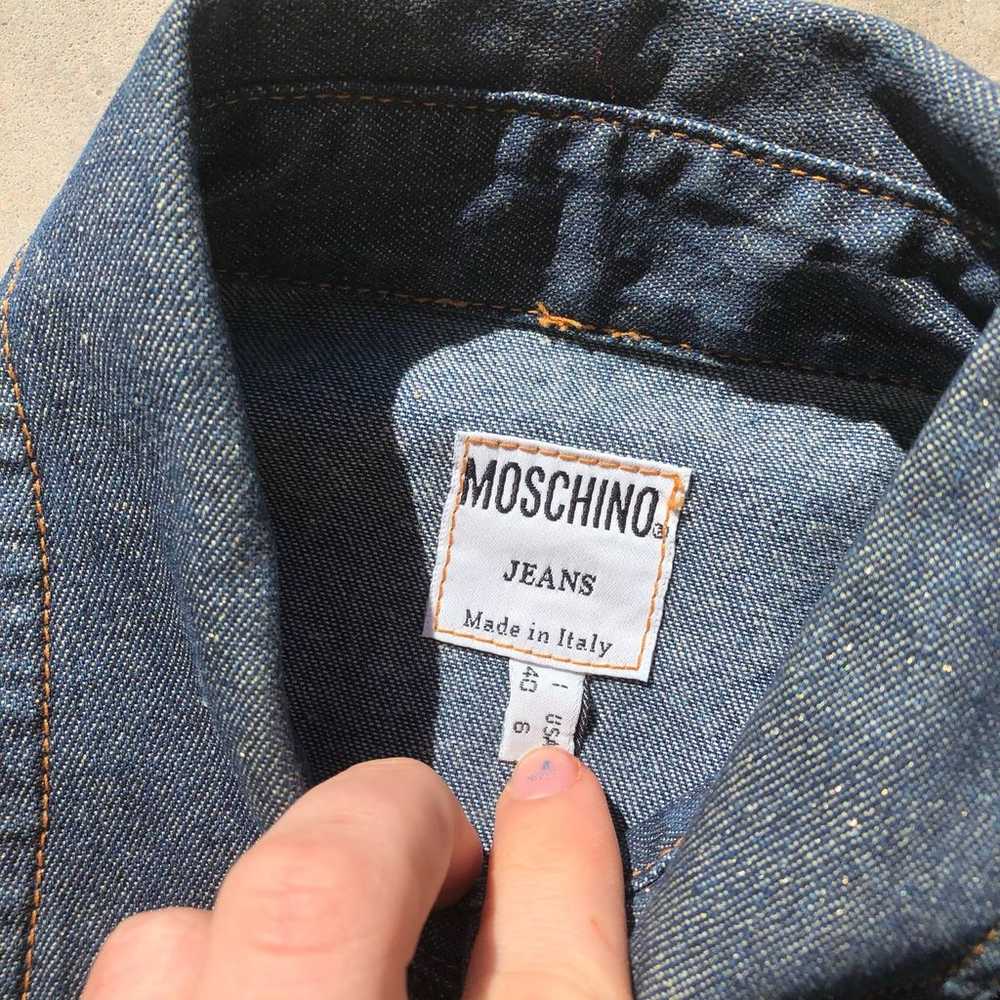 Moschino Jeans Glitter Denim Shirt Western Style … - image 3