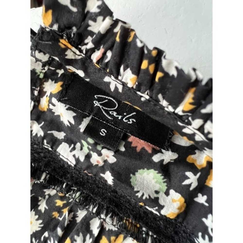 Rails Filomena Ruffle Sleeve Top in Black Floral … - image 7